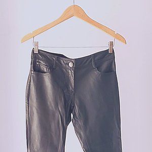 B L A C K Faux Leather Semi-Matte Skinny Pants